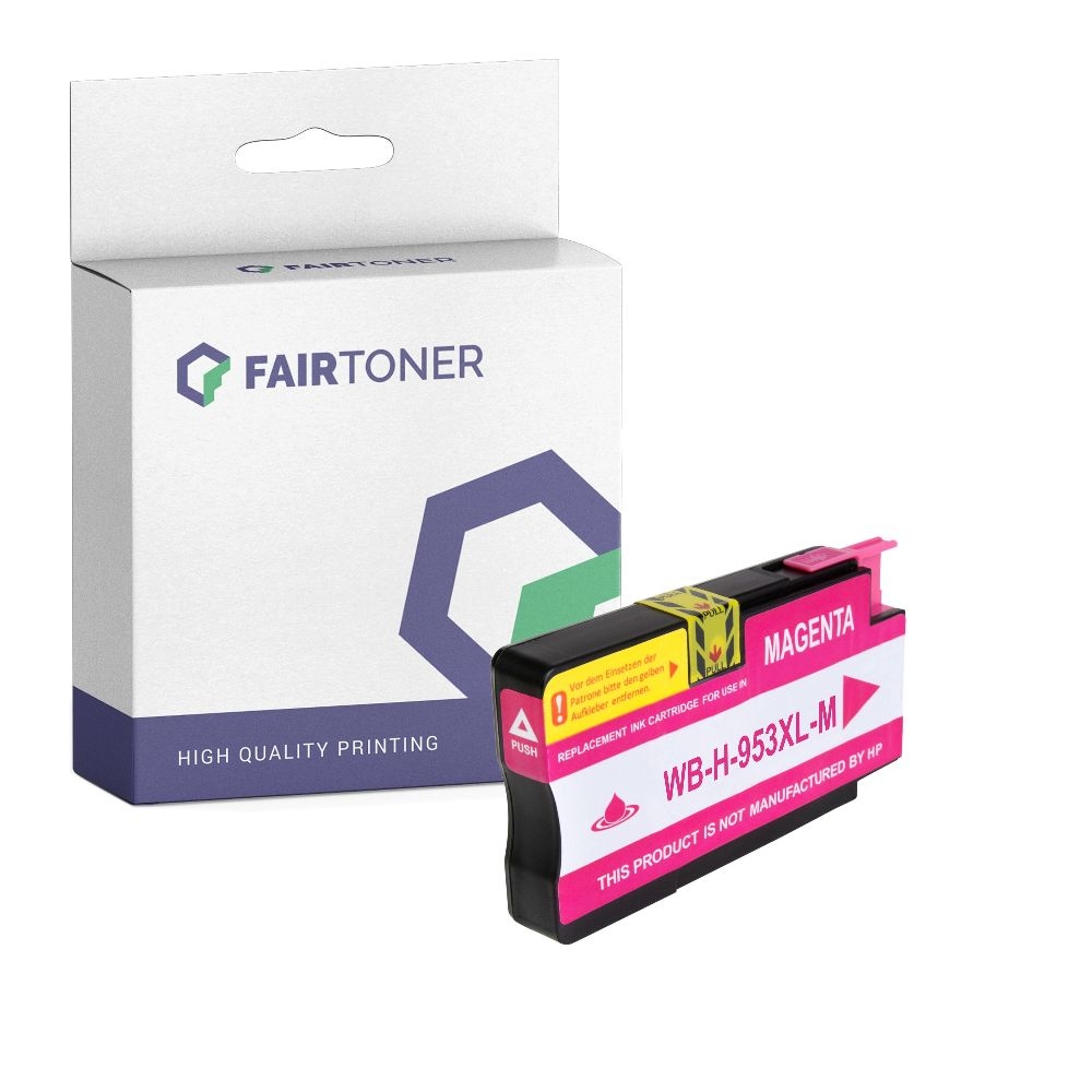 FairToner kompatibel für HP Tintenpatrone F6U17AE / 953XL Magenta [XL Füllmenge]