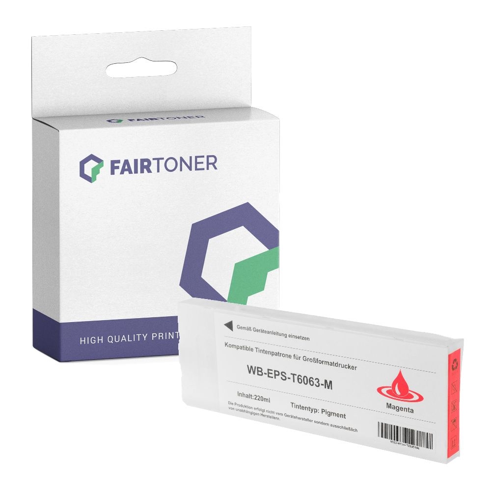 FairToner kompatibel für Epson Tintenpatrone C13T606300 / T6063 Magenta