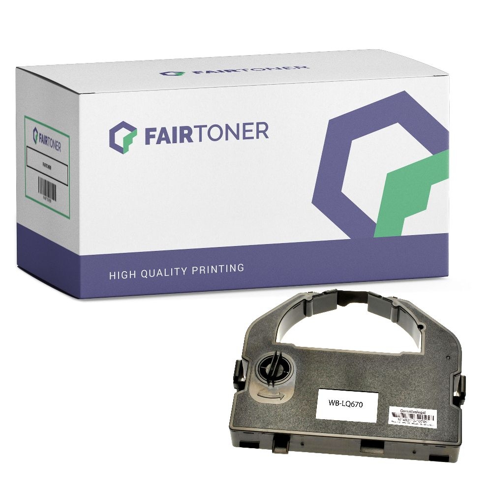 FairToner kompatibel für Epson Farbband C13S015262 / 7762 Schwarz