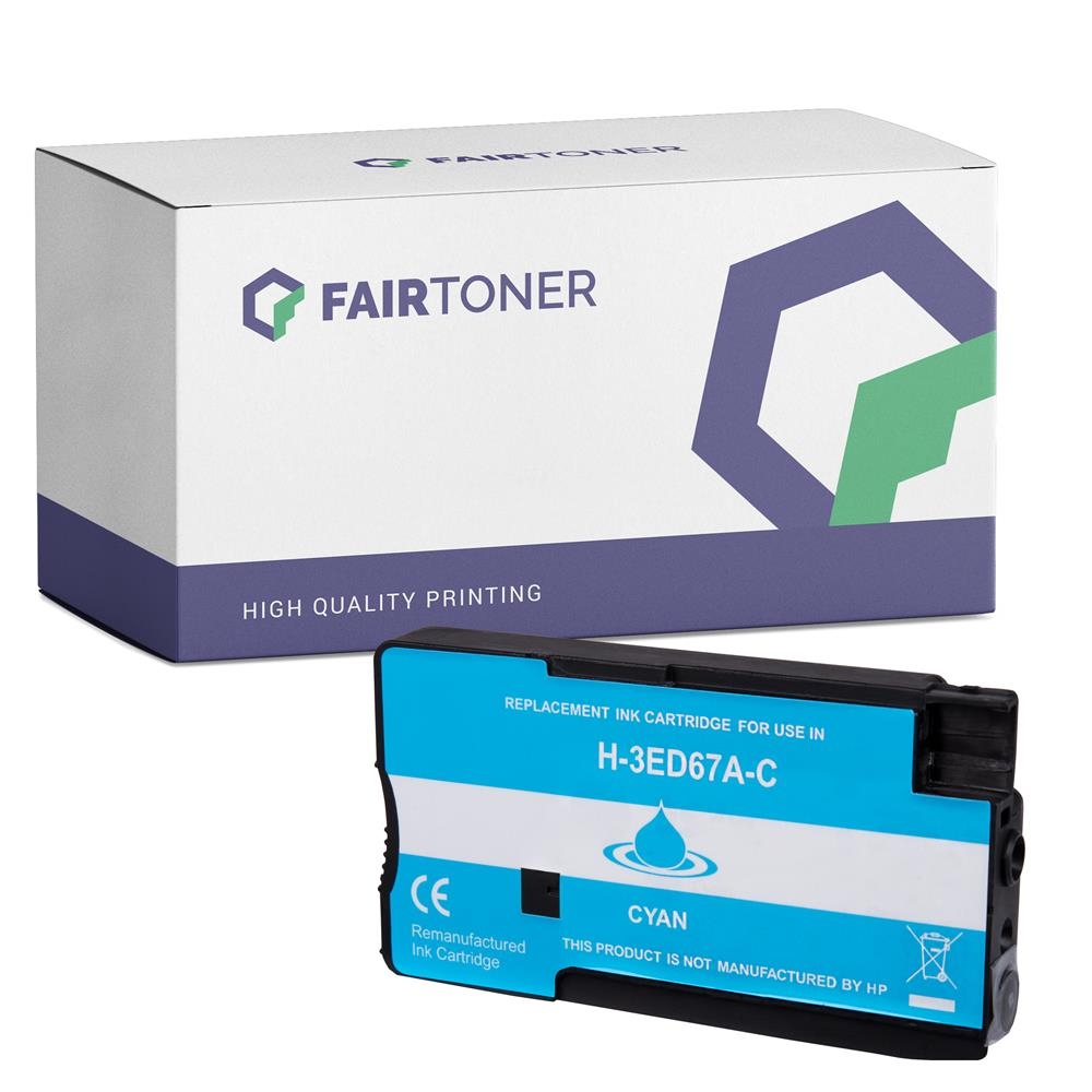 FairToner kompatibel für HP Tintenpatrone 3ED67A / 712 Cyan