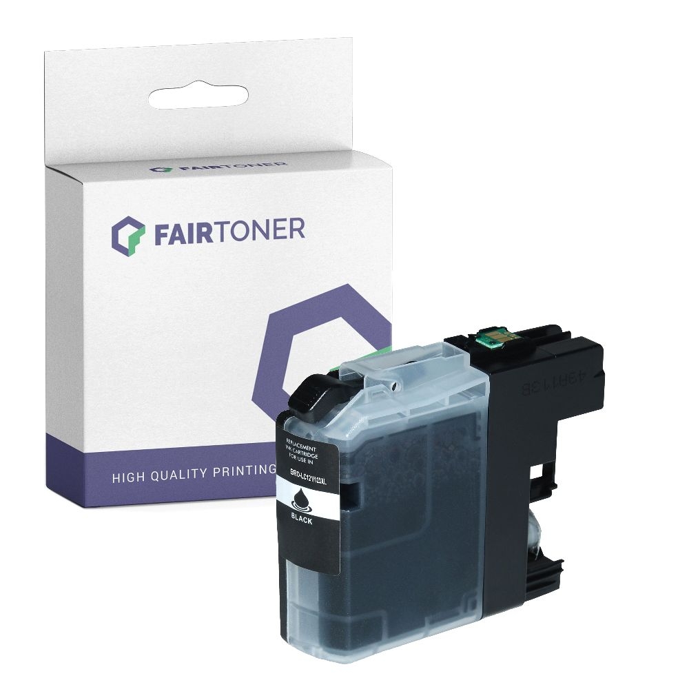 FairToner kompatibel für Brother Tintenpatrone LC-123BK Schwarz