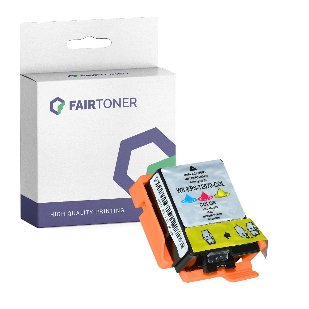 FairToner kompatibel für Epson Tintenpatrone C13T26704010 / 267 Color