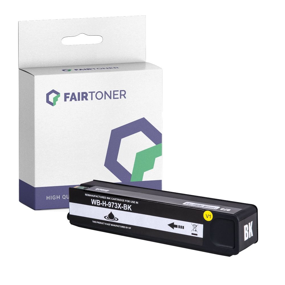 FairToner kompatibel für HP Tintenpatrone L0S07AE / 973X Schwarz