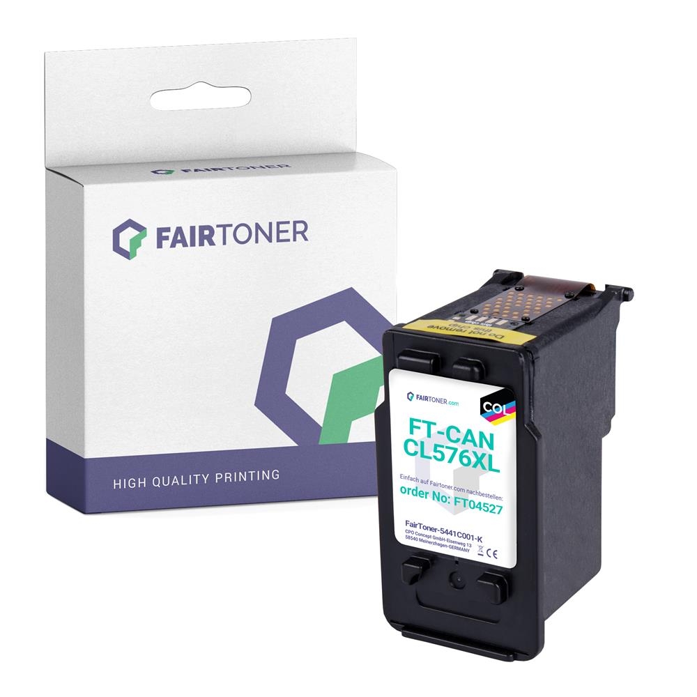 FairToner kompatibel für Canon Tintenpatrone 5441C001 / CL-576XL Color [XL Füllmenge]