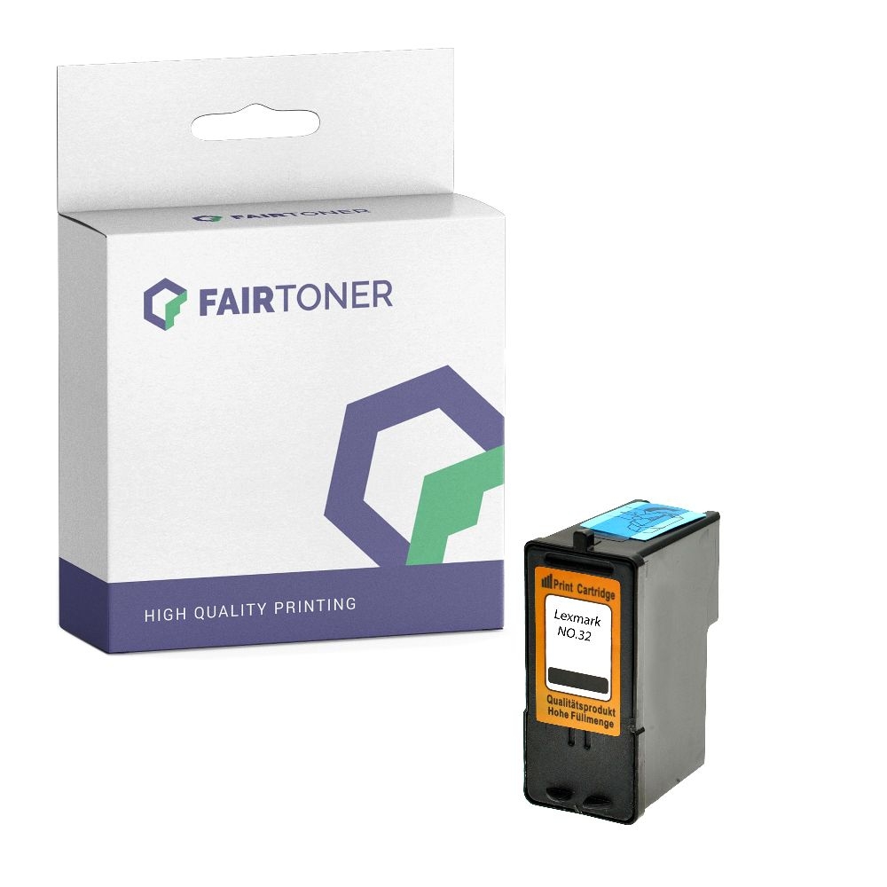 FairToner kompatibel für Lexmark Tintenpatrone 18C0032E / 32 Schwarz
