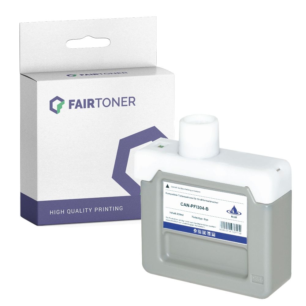 FairToner kompatibel für Canon Tintenpatrone 3857B005 / PFI-304B Blau