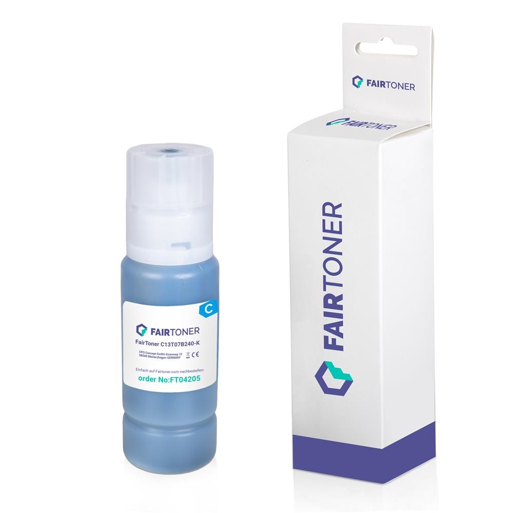 FairToner kompatibel für Epson Tintenpatrone C13T07B240 / 114 Cyan
