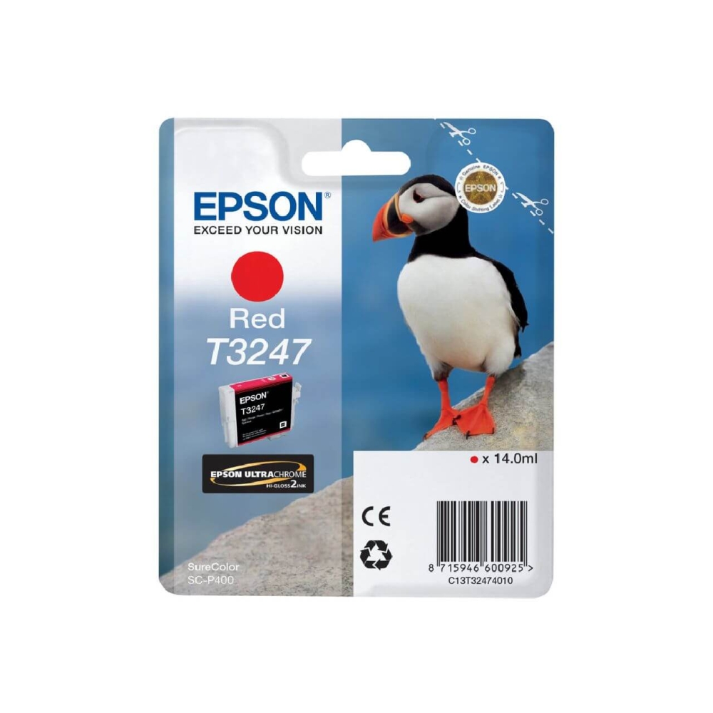 Original Epson Tintenpatrone C13T32474010 / T3247 Rot