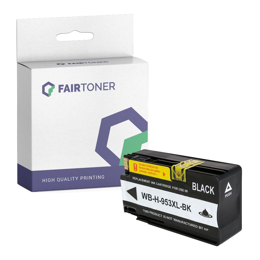 FairToner kompatibel für HP Tintenpatrone L0S70AE / 953XL Schwarz [XL Füllmenge]