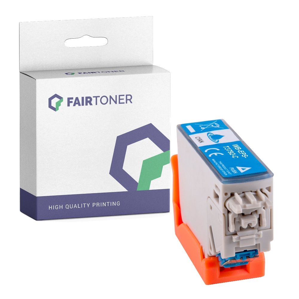 FairToner kompatibel für Epson Tintenpatrone C13T37924010 / 378XL Cyan [XL Füllmenge]