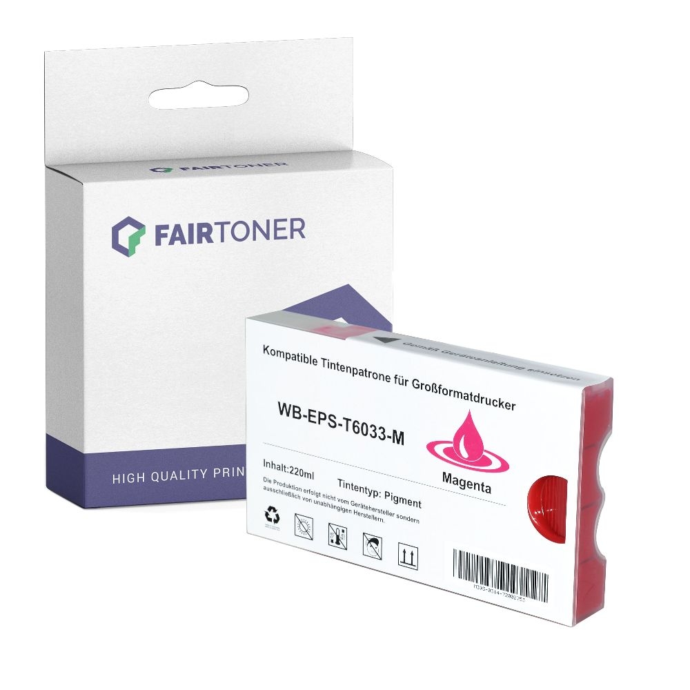 FairToner kompatibel für Epson Tintenpatrone C13T603300 / T6033 Magenta