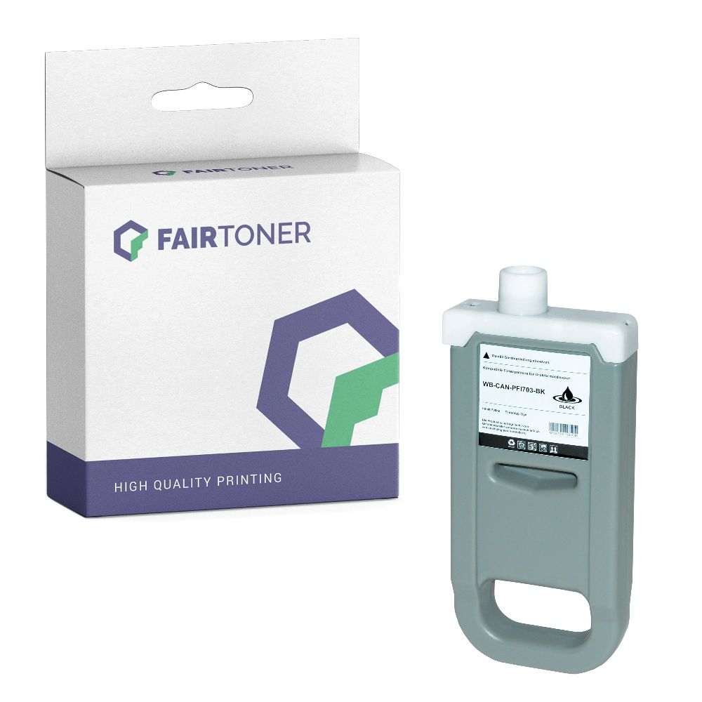 FairToner kompatibel für Canon Tintenpatrone 2963B001 / PFI-703BK Schwarz