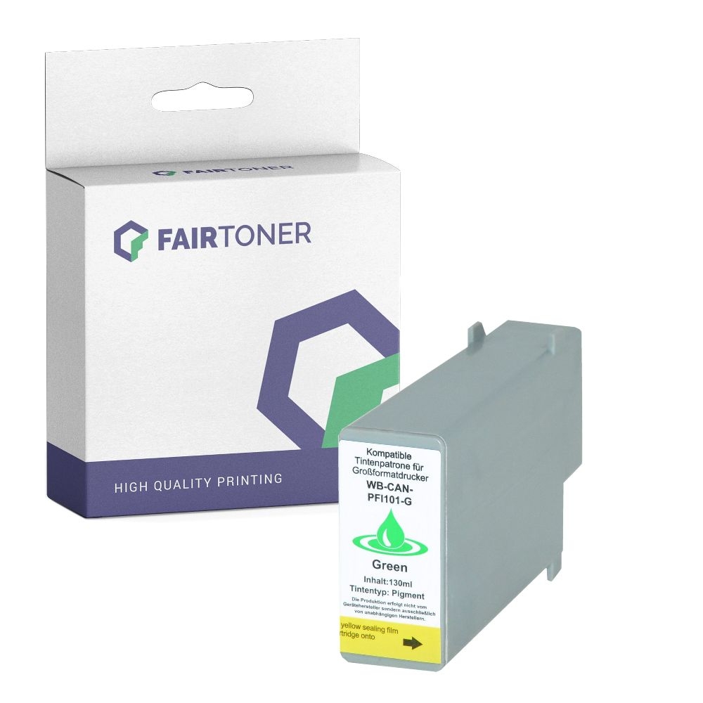 FairToner kompatibel für Canon Tintenpatrone 0890B001 / PFI-101G Grün