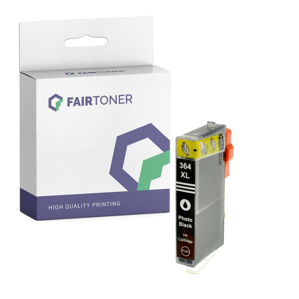 FairToner kompatibel für HP Tintenpatrone CB322EE / 364XL Photo Schwarz [XL Füllmenge]