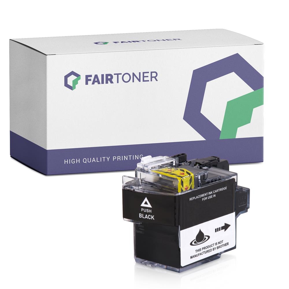 FairToner kompatibel für Brother Tintenpatrone LC-422BK Schwarz [XL Füllmenge]
