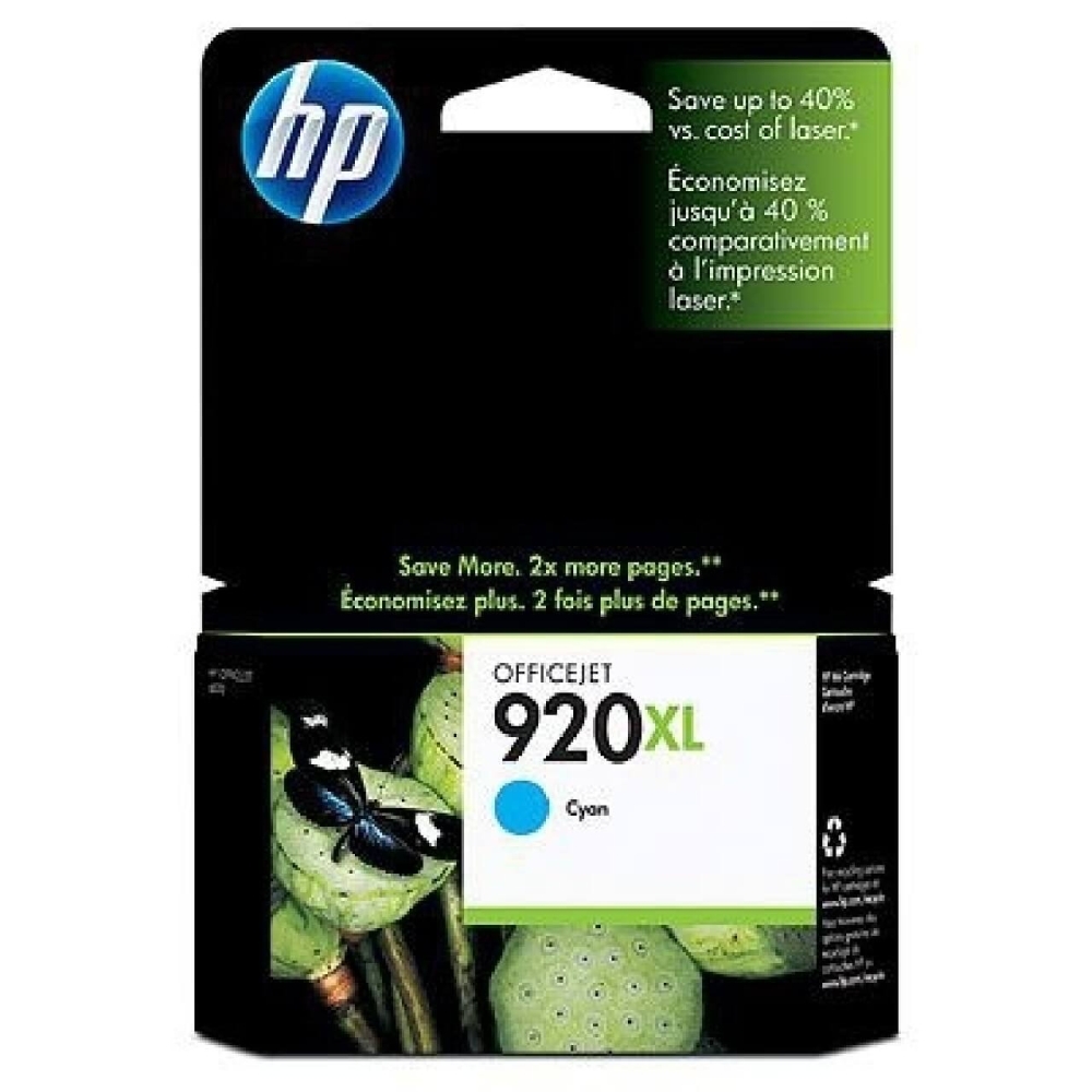 Original HP Tintenpatrone CD972AE / 920XL Cyan [XL Füllmenge]