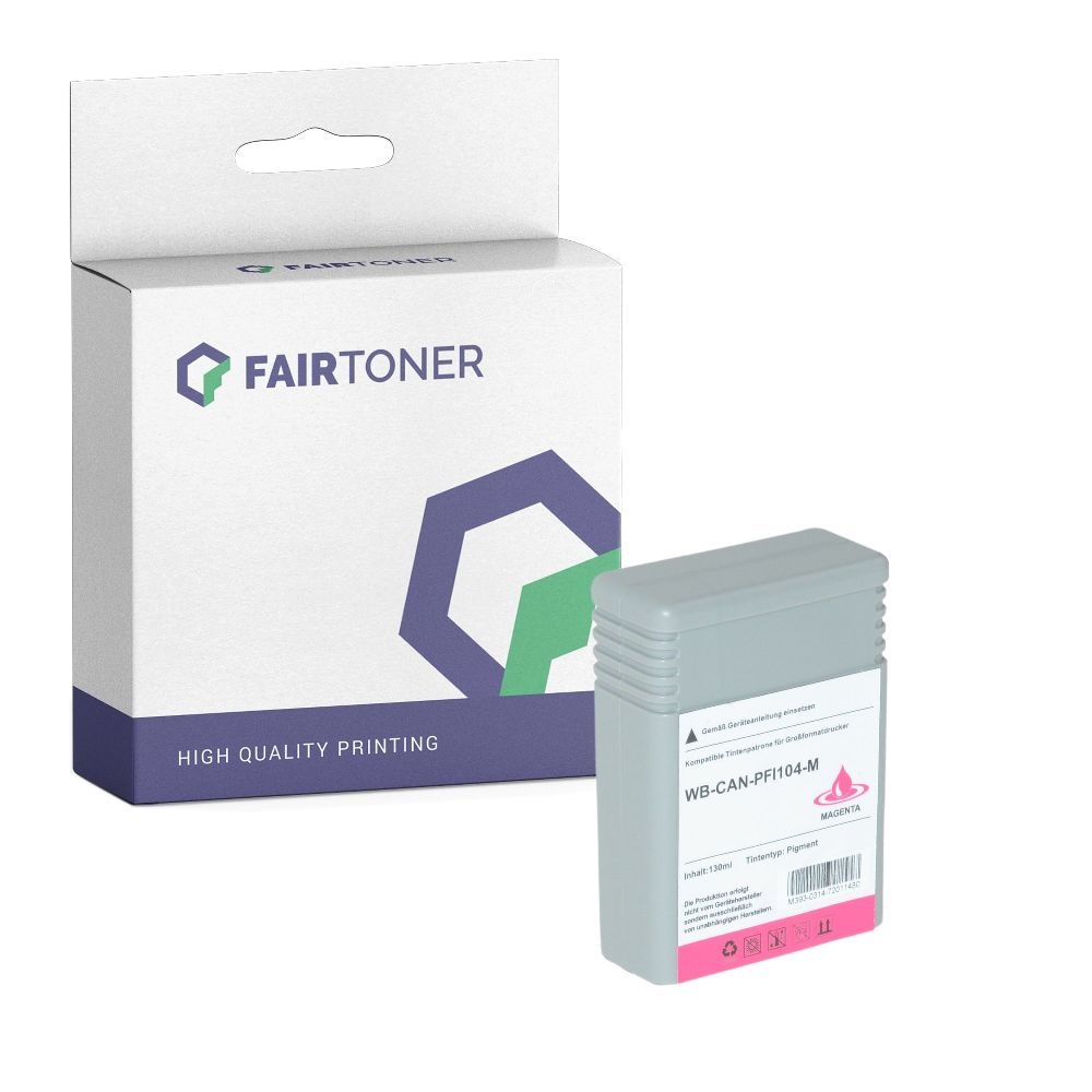 FairToner kompatibel für Canon Tintenpatrone 3631B001 / PFI-104M Magenta