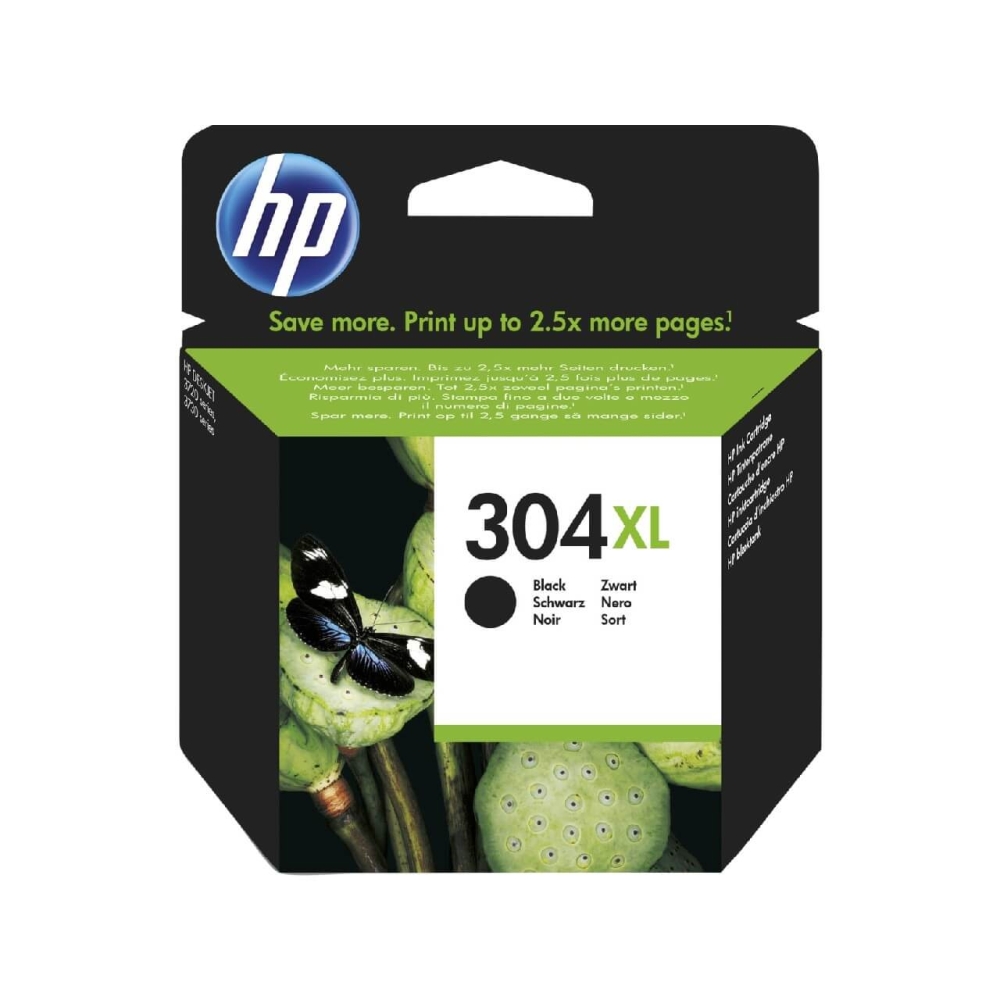 Original HP Tintenpatrone N9K08AE / 304XL Schwarz [XL Füllmenge]