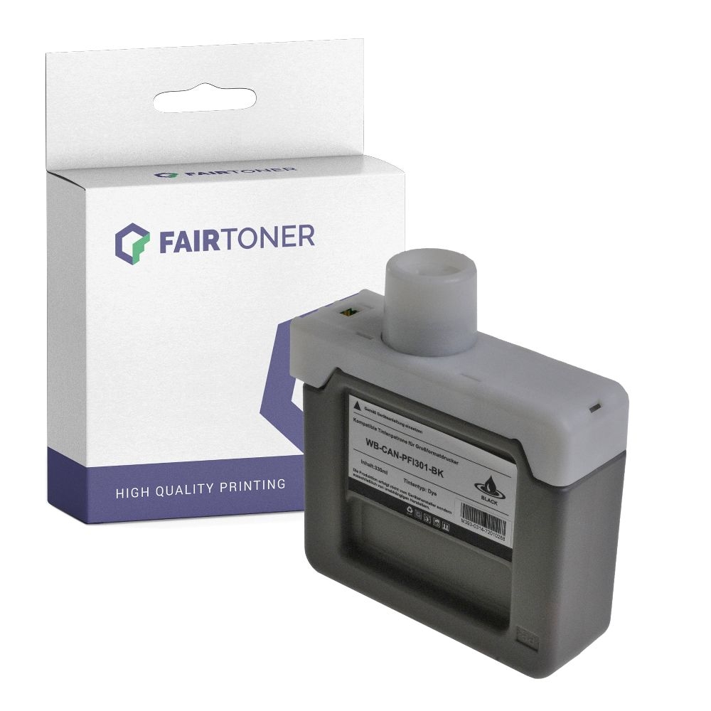 FairToner kompatibel für Canon Tintenpatrone 1486B001 / PFI-301BK Schwarz