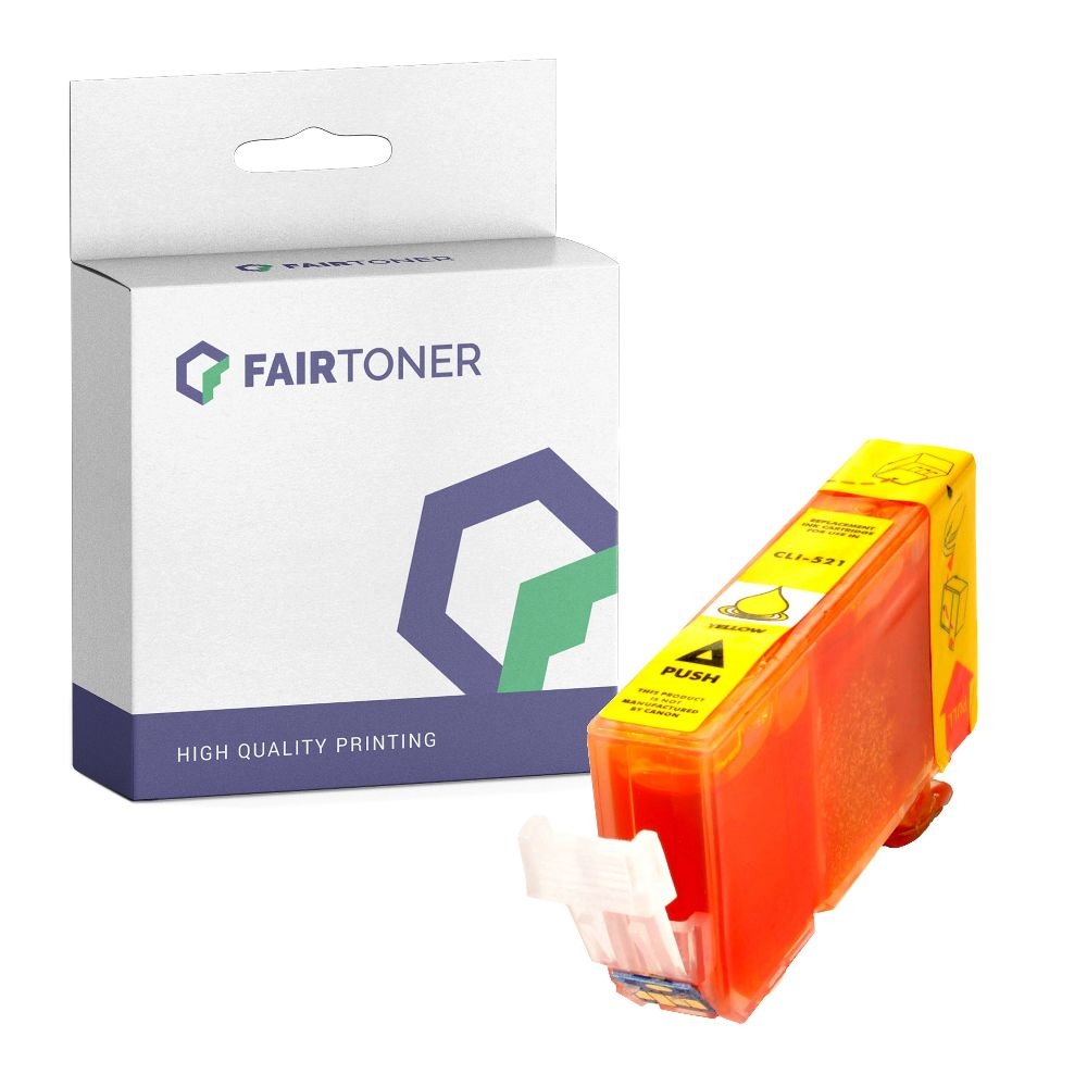 FairToner kompatibel für Canon Tintenpatrone 2936B001 / CLI-521Y Gelb