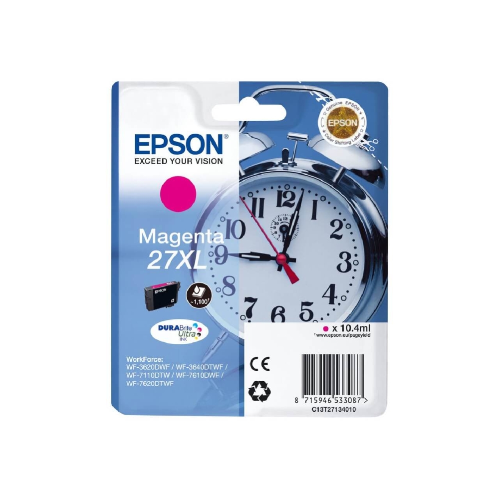 Original Epson Tintenpatrone C13T27134010 / 27XL Magenta [XL Füllmenge]