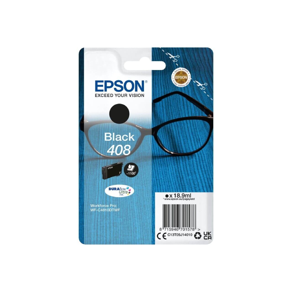 Original Epson Tintenpatrone C13T09J14010 / 408 Schwarz