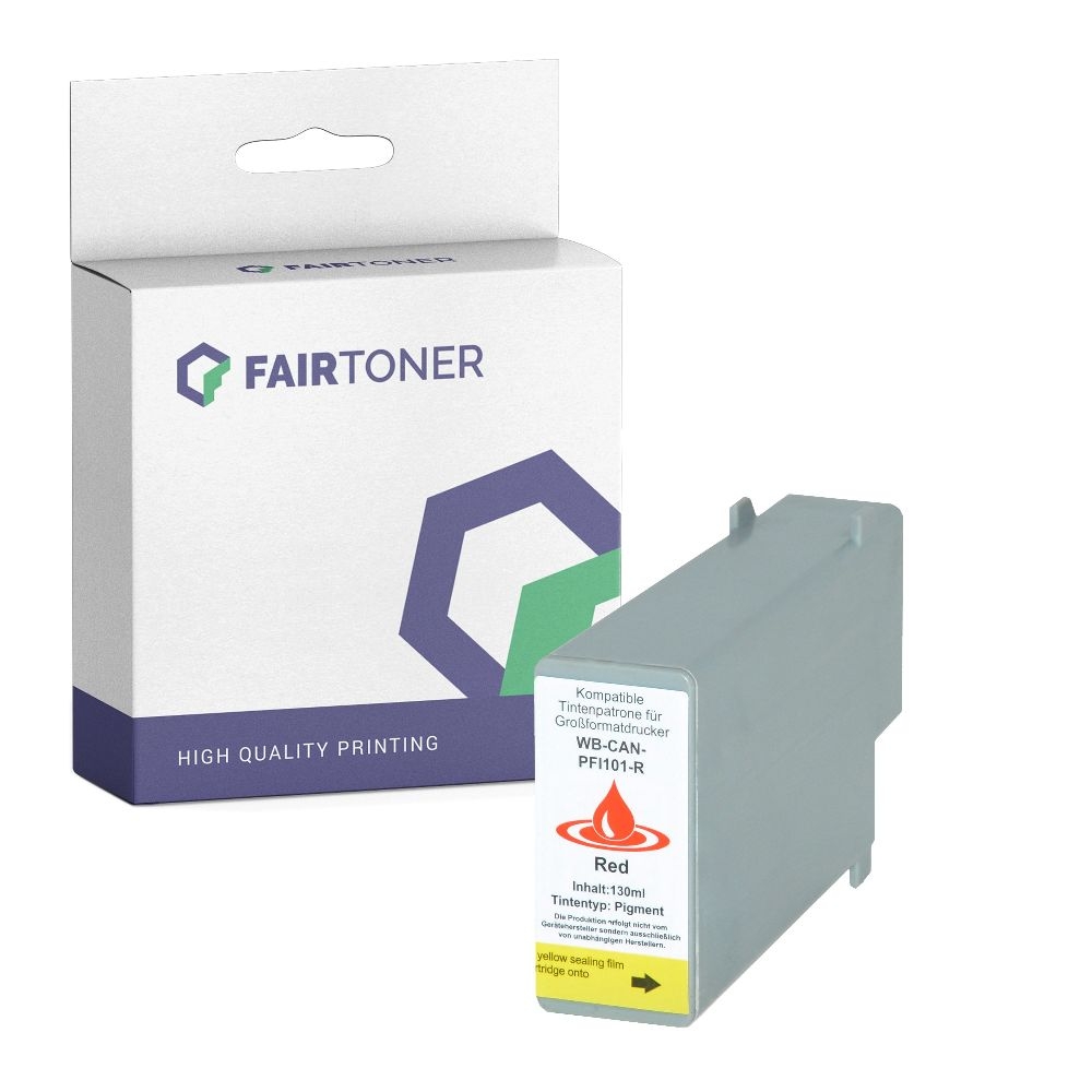 FairToner kompatibel für Canon Tintenpatrone 0889B001 / PFI-101R Rot