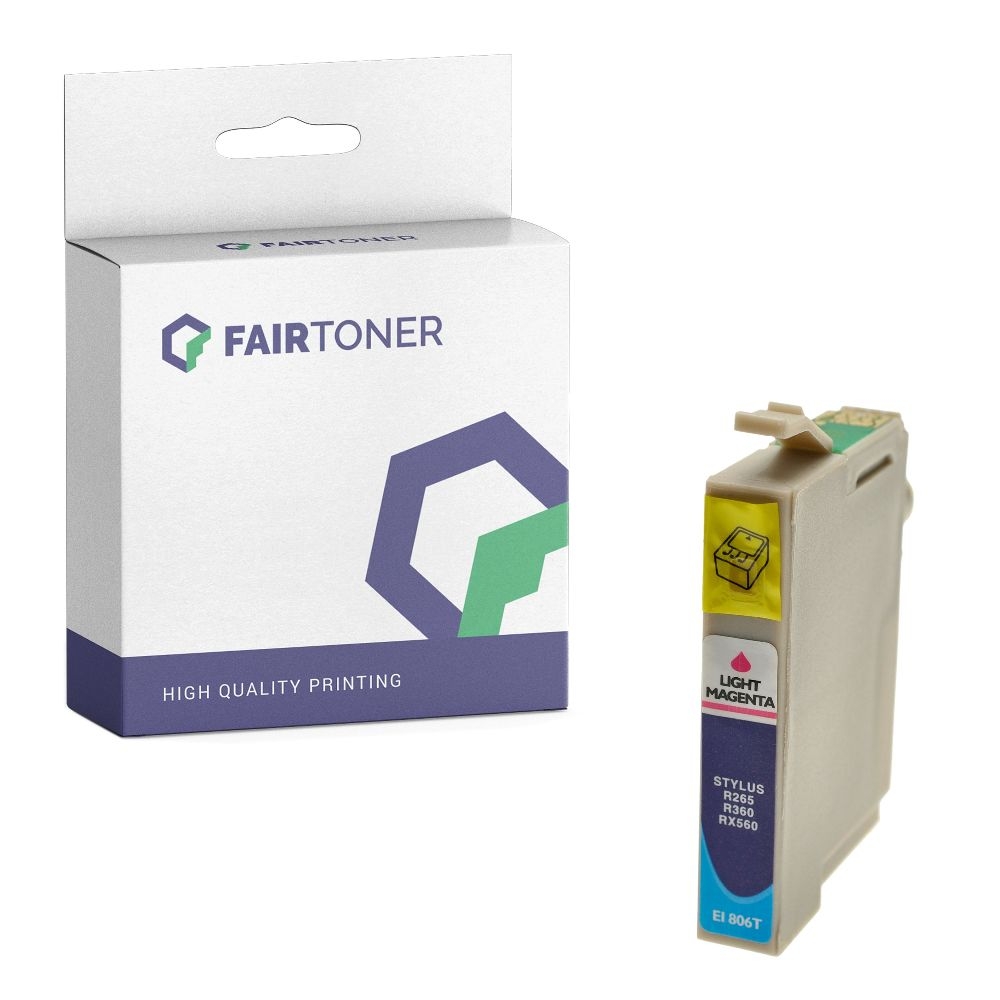 FairToner kompatibel für Epson Tintenpatrone C13T08064011 / T0806 Photo Magenta