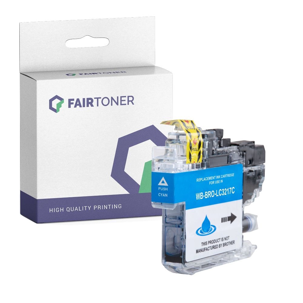 FairToner kompatibel für Brother Tintenpatrone LC-3217C Cyan