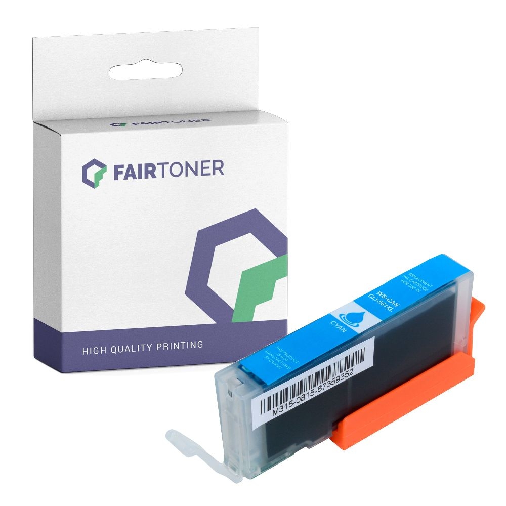 FairToner kompatibel für Canon Tintenpatrone 2049C001 / CLI-581CXL Cyan [XL Füllmenge]