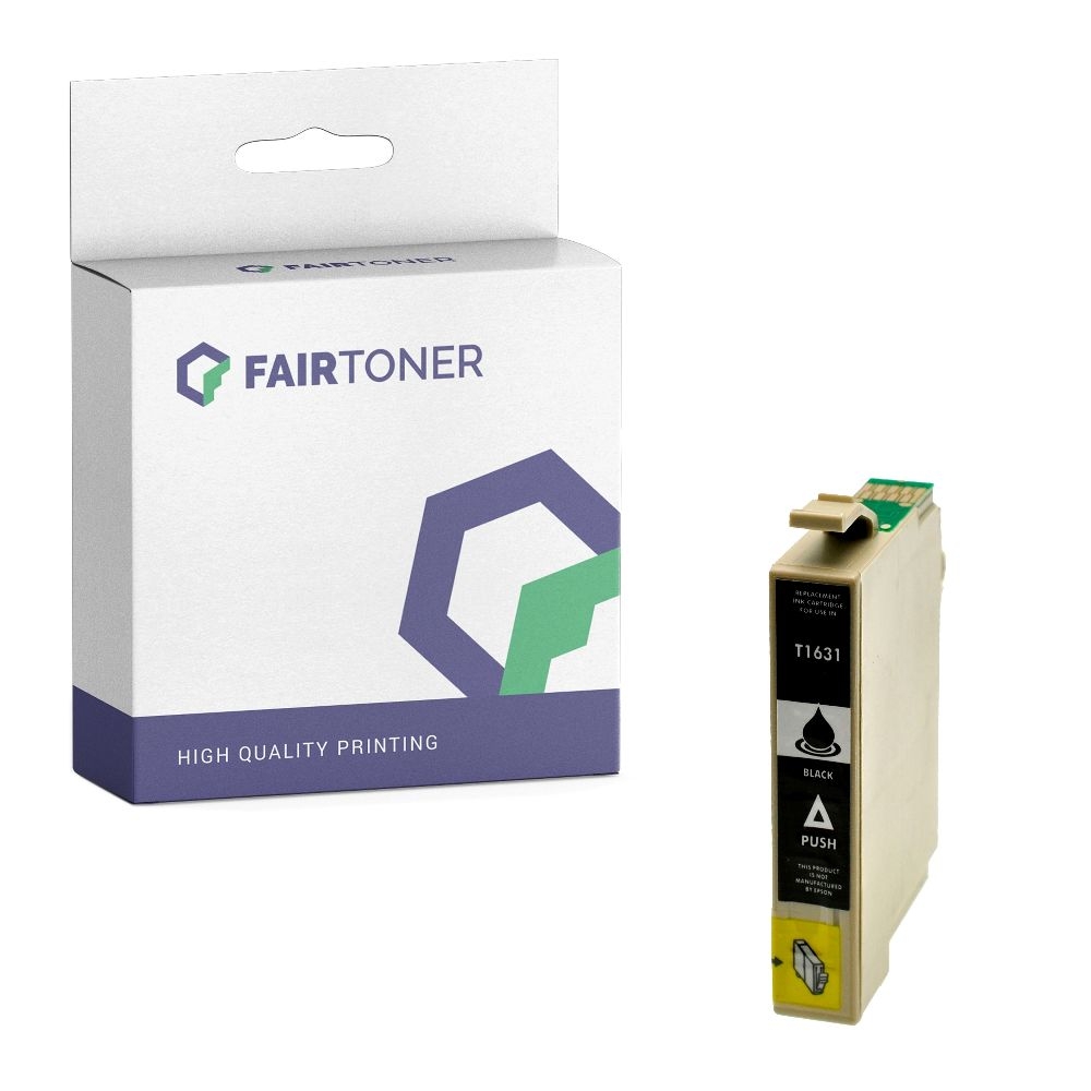 FairToner kompatibel für Epson Tintenpatrone C13T16314010 / 16XL Schwarz [XL Füllmenge]