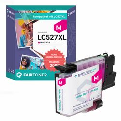 FairToner kompatibel für Brother Tintenpatrone LC-527XLM Magenta [XXL Füllmenge]