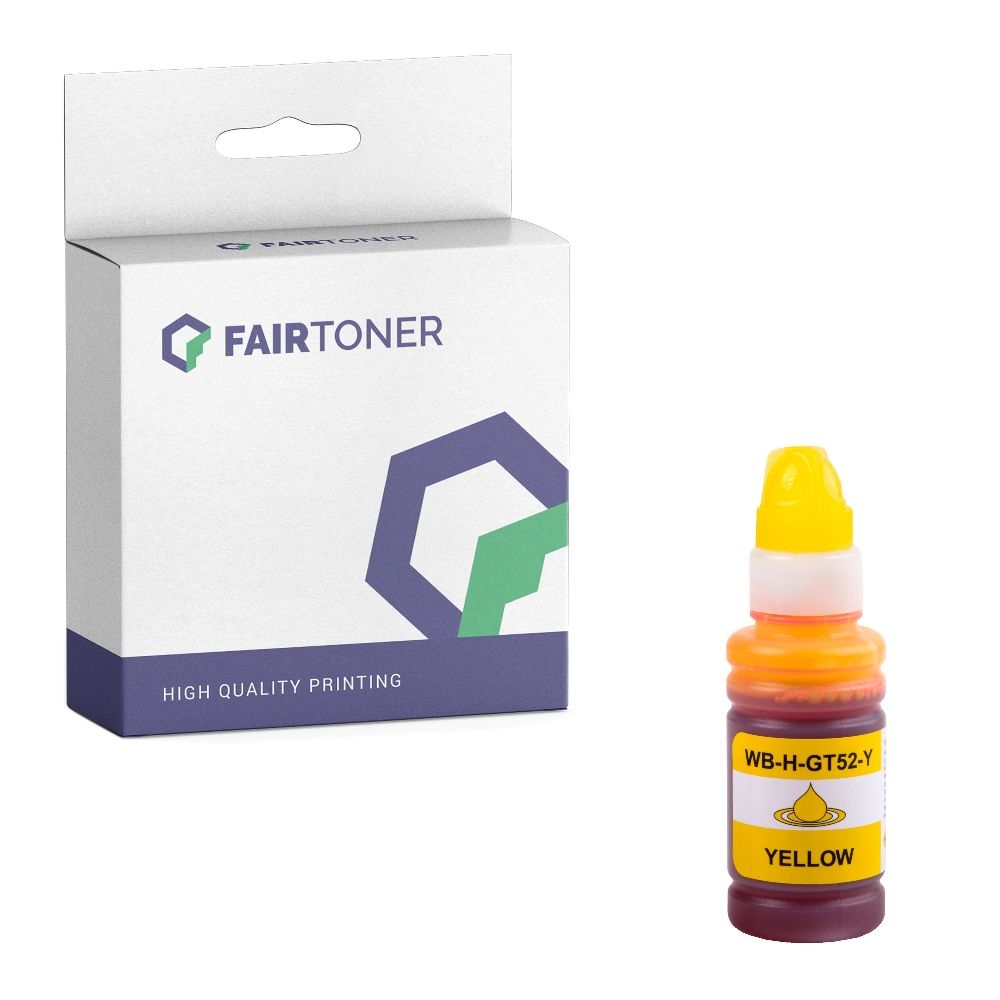 FairToner kompatibel für HP Tintenpatrone M0H56AE / GT52 Gelb