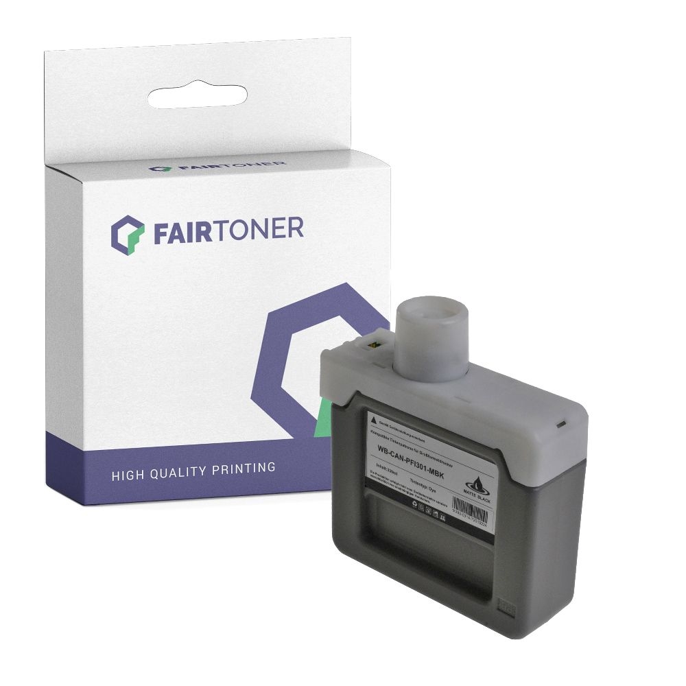 FairToner kompatibel für Canon Tintenpatrone 1485B001 / PFI-301MBK Matt Schwarz