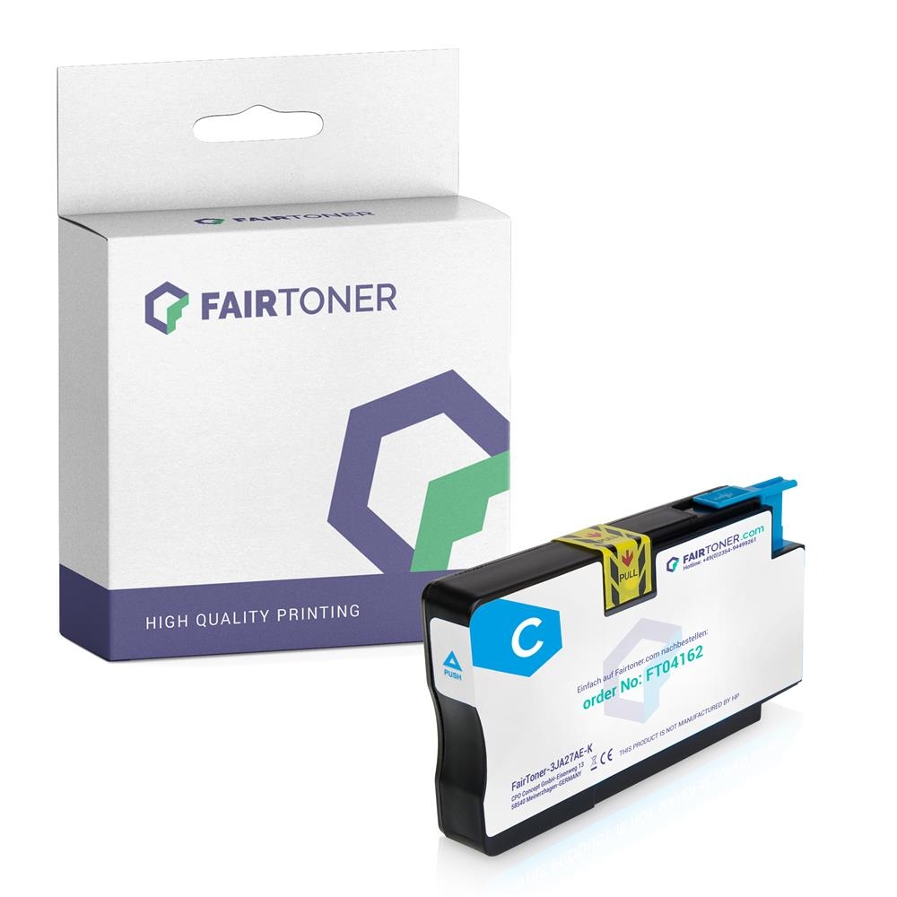 FairToner kompatibel für HP Tintenpatrone 3JA27AE / 963XL Cyan [XL Füllmenge]