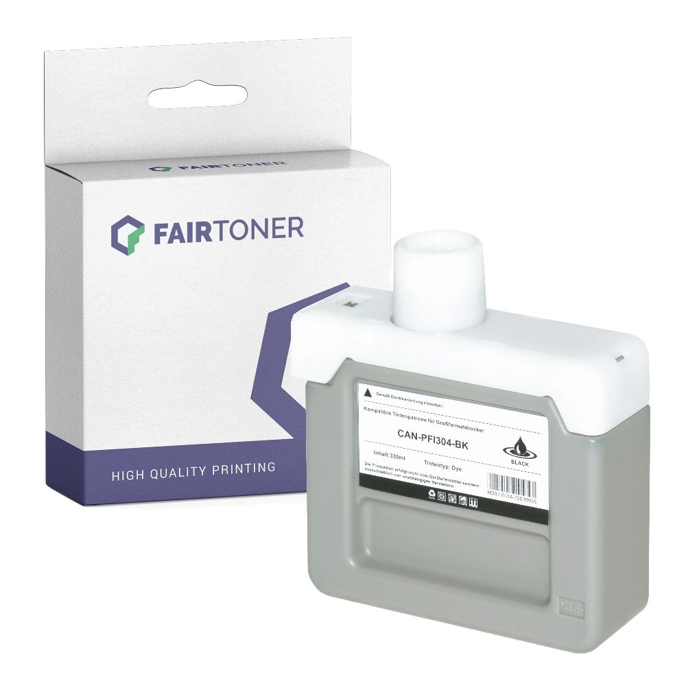 FairToner kompatibel für Canon Tintenpatrone 3849B005 / PFI-304BK Schwarz