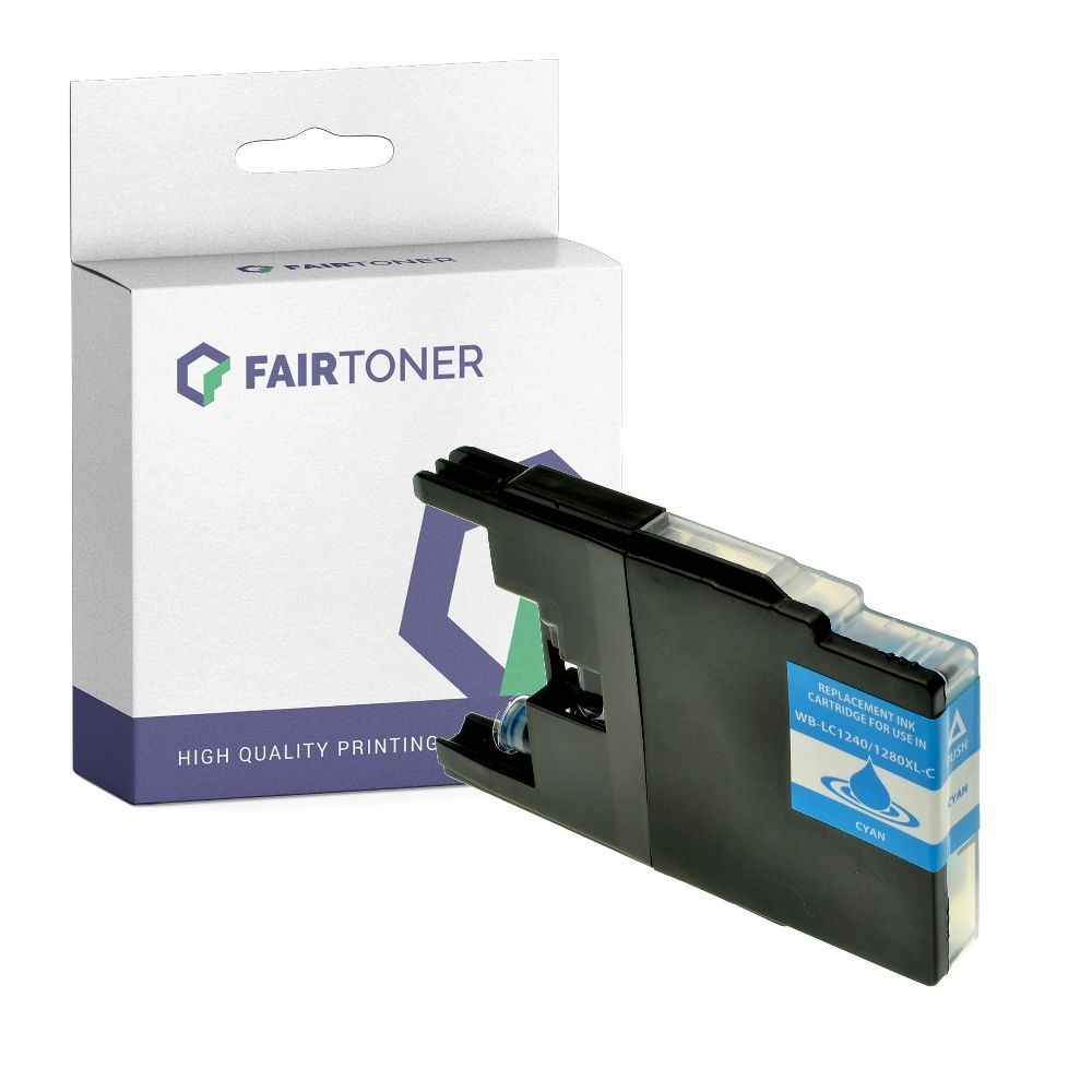 FairToner kompatibel für Brother Tintenpatrone LC-1240C Cyan