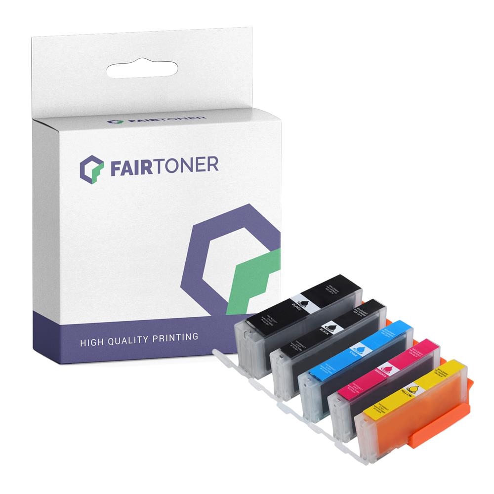 FairToner Set 5 Canon PGI550XL CLI551XL 1xbk 1xpbkcmy