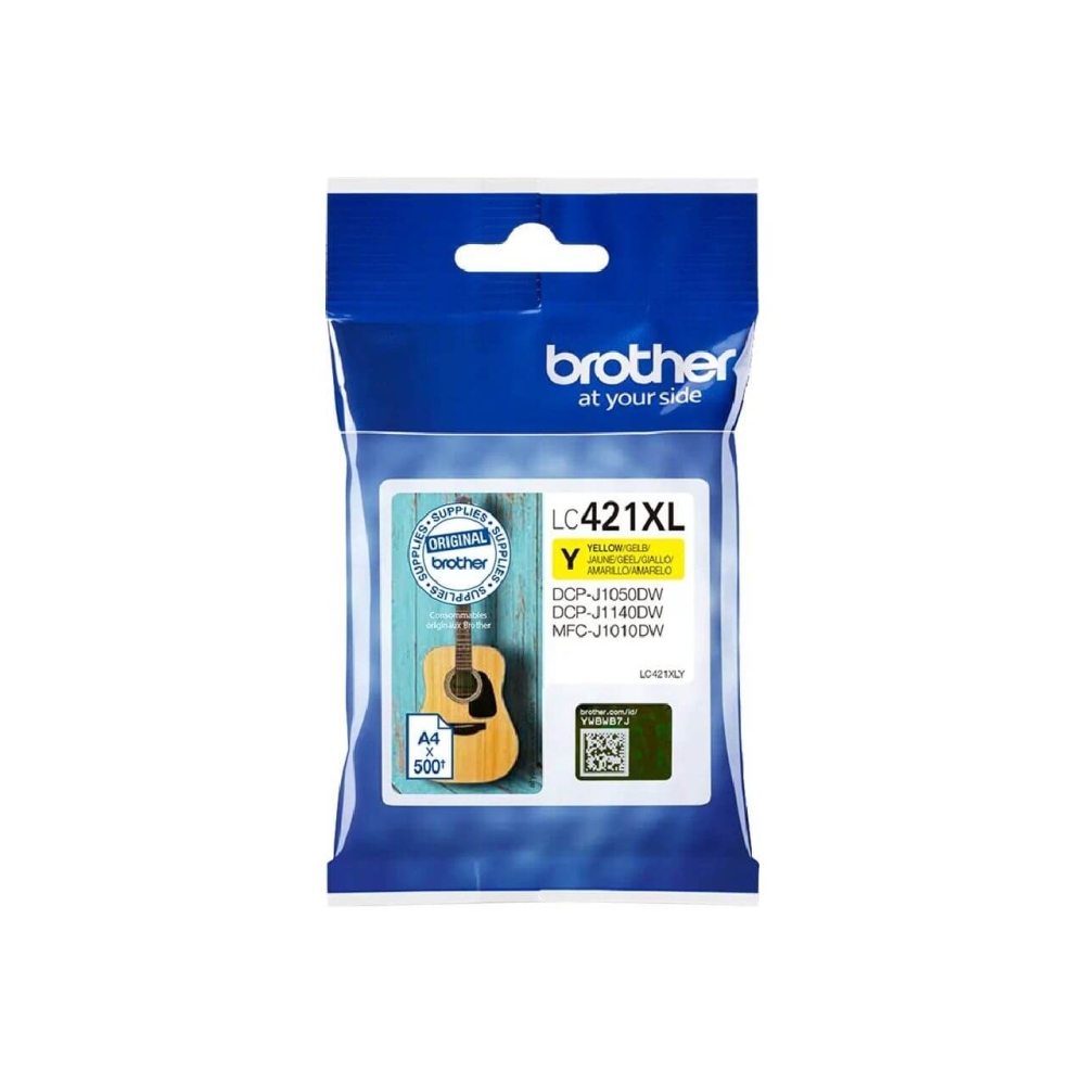 Original Brother Tintenpatrone LC-421XLY Gelb [XXL Füllmenge]