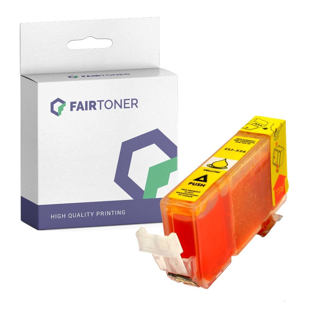 FairToner kompatibel für Canon Tintenpatrone 4543B001 / CLI-526Y Gelb