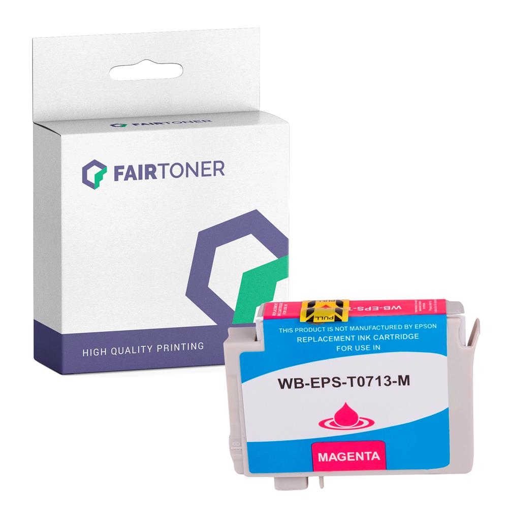 FairToner kompatibel für Epson Tintenpatrone C13T07134011 / T0713 Magenta