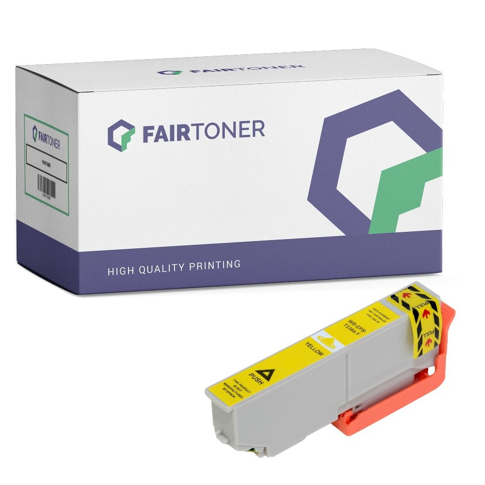 FairToner kompatibel für Epson Tintenpatrone C13T33444010 / 33 Gelb