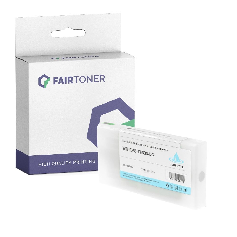 FairToner kompatibel für Epson Tintenpatrone C13T653500 / T6535 Photo Cyan