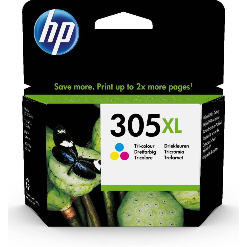 Original HP Tintenpatrone 3YM63AE / 305XL Color (Cyan,Magenta,Gelb) [XL Füllmenge]