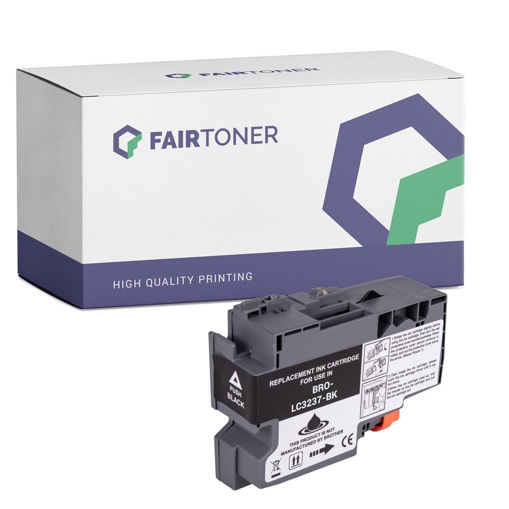 FairToner kompatibel für Brother Tintenpatrone LC-3237BK Schwarz