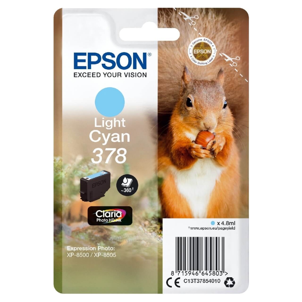 Original Epson Tintenpatrone C13T37854010 / 378 Photo Cyan
