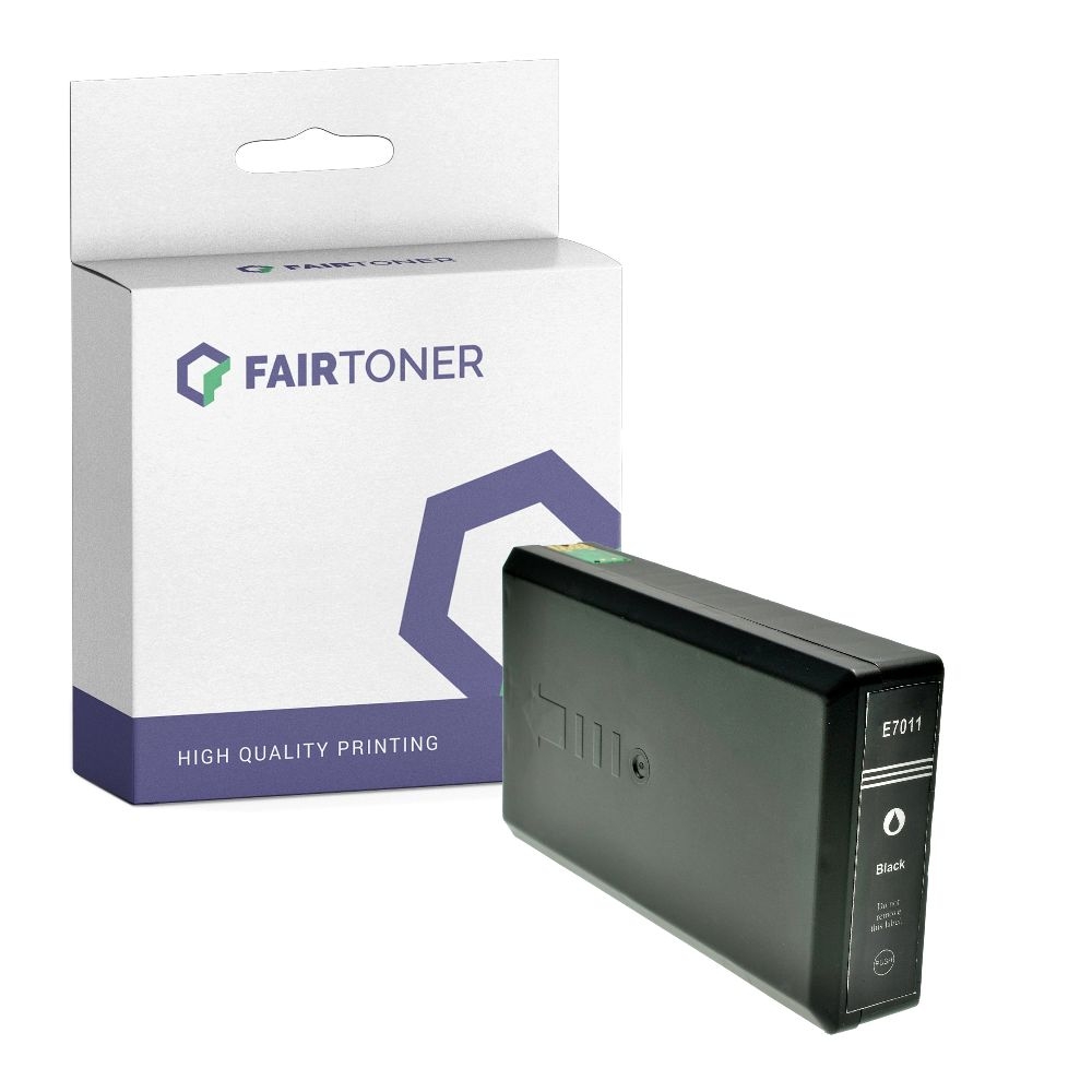 FairToner kompatibel für Epson Tintenpatrone C13T70114010 / T7011 Schwarz