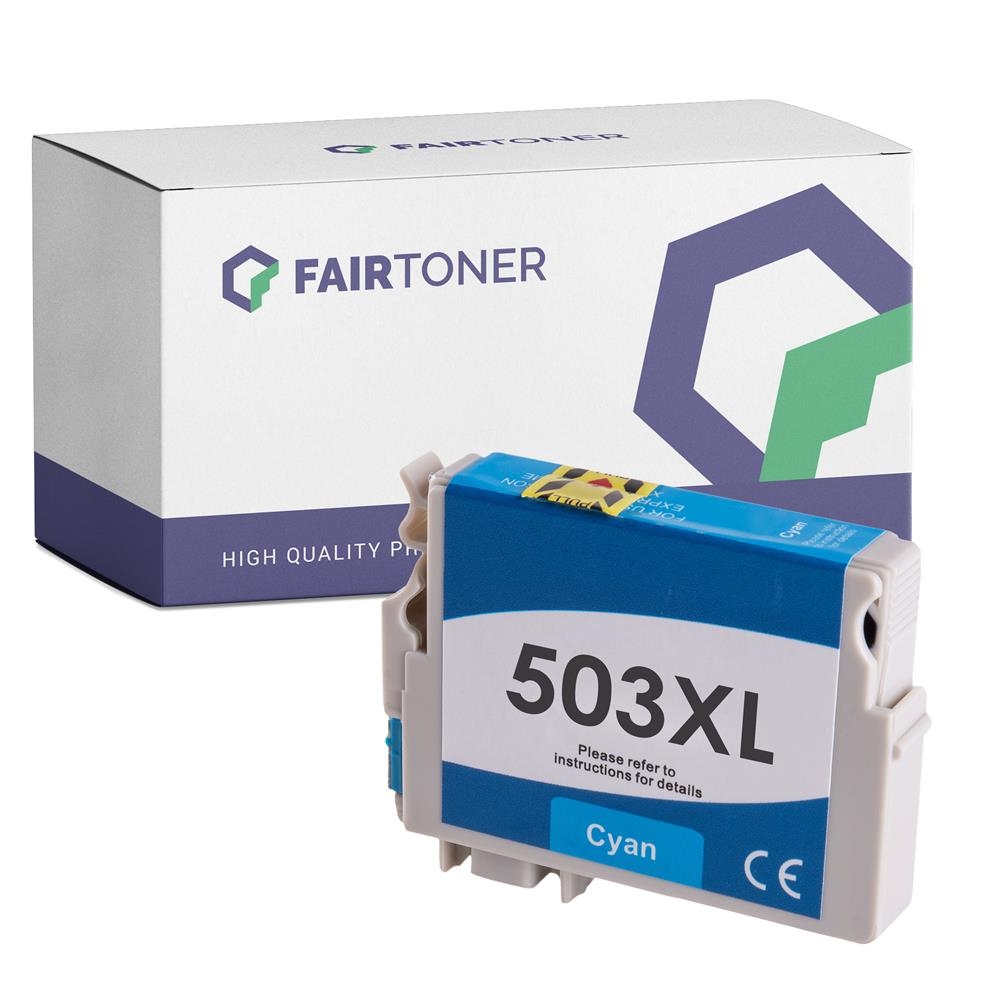 FairToner kompatibel für Epson Tintenpatrone C13T09R24010 / 503XL Cyan