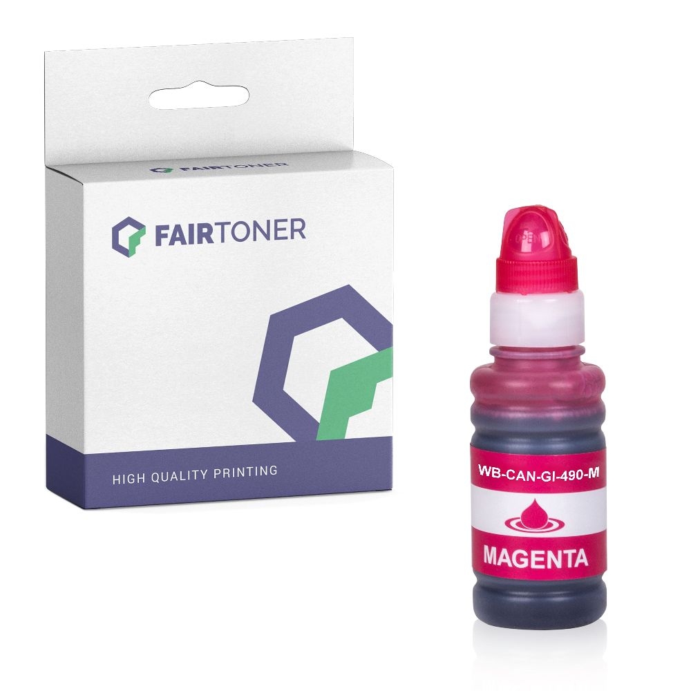 FairToner kompatibel für Canon Tintenpatrone 0665C001 / GI-490M Magenta