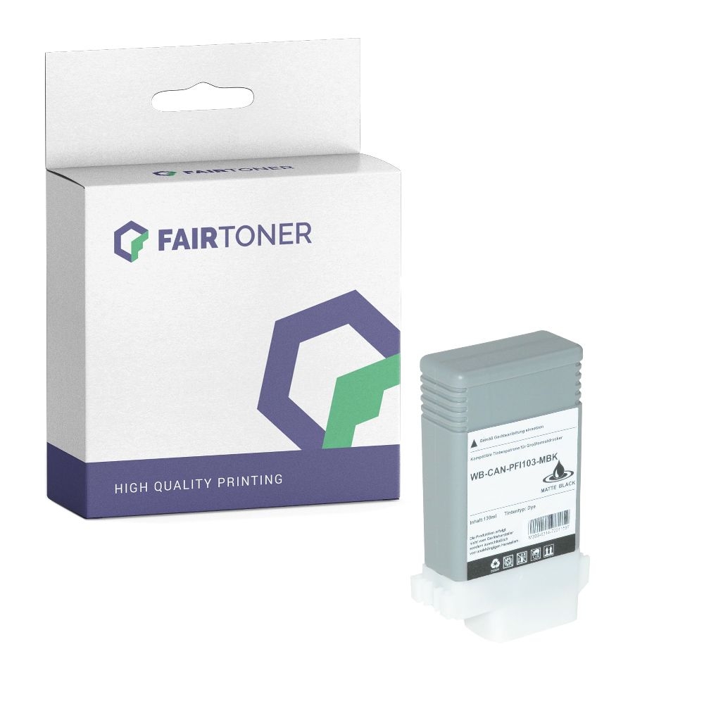 FairToner kompatibel für Canon Tintenpatrone 2211B001 / PFI-103MBK Matt Schwarz